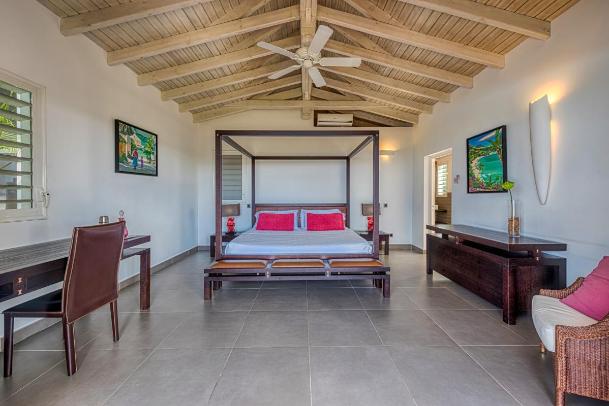 24.Location villa No Limit vue mer Saint Martin les Terres Basses - Chambre